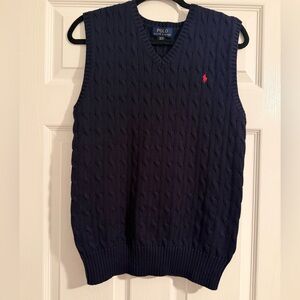 Polo Ralph Lauren Boys Cable Knit Sweater Vest Navy
